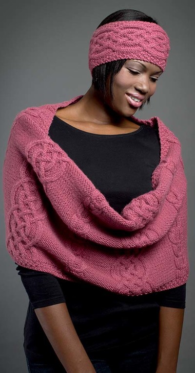 CABLED COWL AND HEADBAND SET