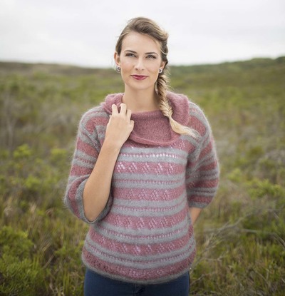 LACE STRIPE PULLOVER