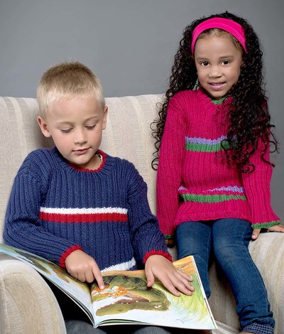 KIDDIES STRIPED RIB PULLOVER