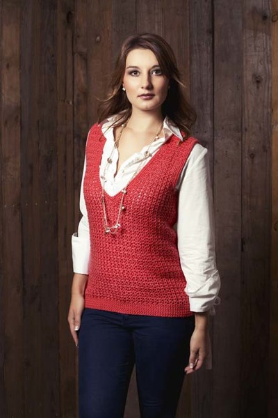 V-NECK SLEEVELESS PULLOVER