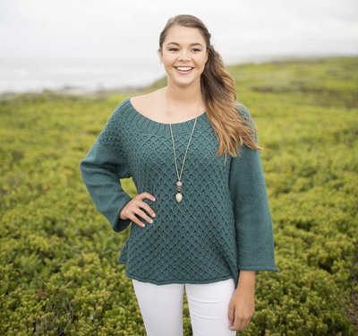 TRELLIS STITCH PULLOVER