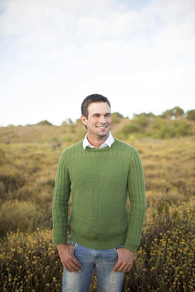 DIAGONAL RIB PULLOVER